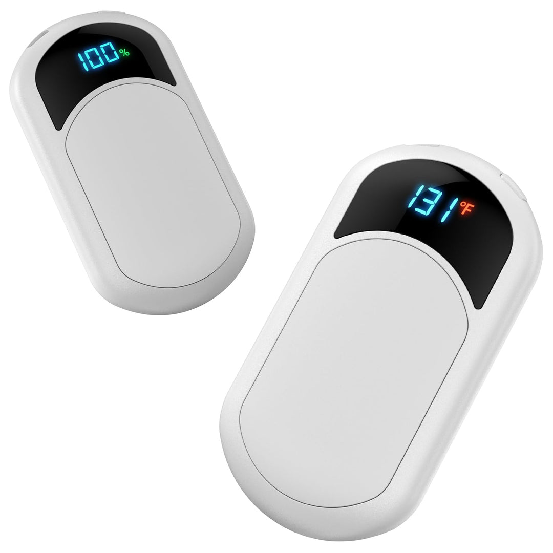 Wiederaufladbare Handwärmer (Weiss-Display)