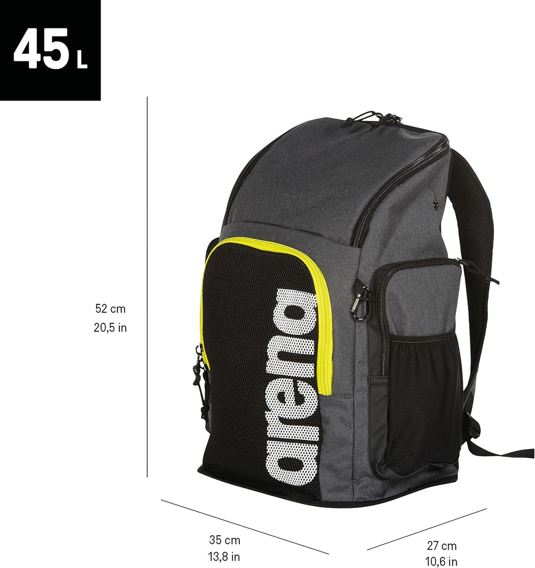 Arena Team Backpack 45 Grosser Sportlicher Rucksack, Reise-, Sport-, Schwimm- und Freizeitrucksack,