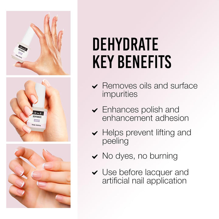 IBD Dehydrate, 1er Pack (1 x 14 ml) – MADE IN USA – Premium säurefreier Entfetter – Nagel Dehydrator