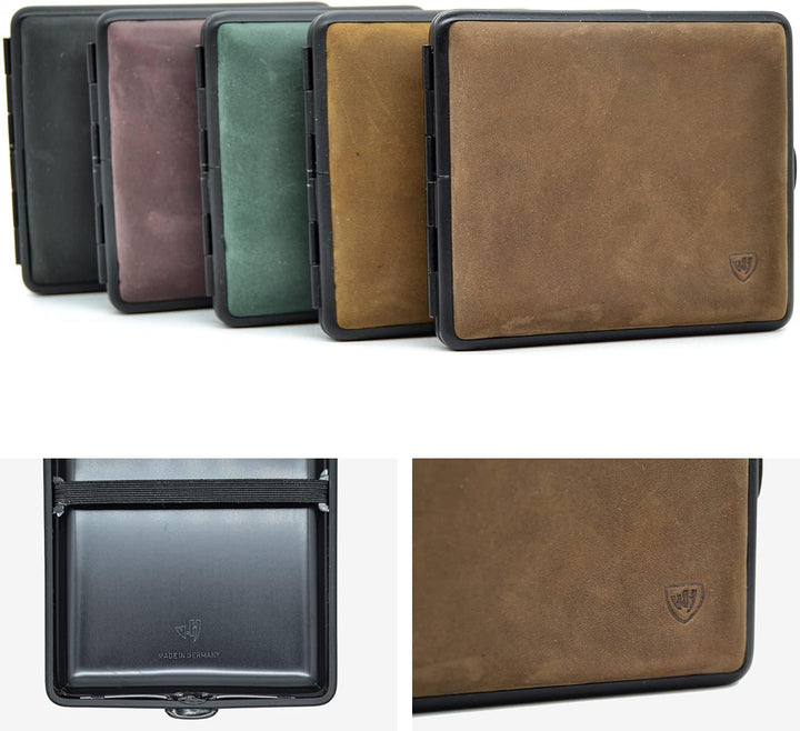 Zigarettenetui Echtleder, Handmade in Germany, Bordeauxrot, 85mm - Etui, Zigarettenbox, Bordeaux