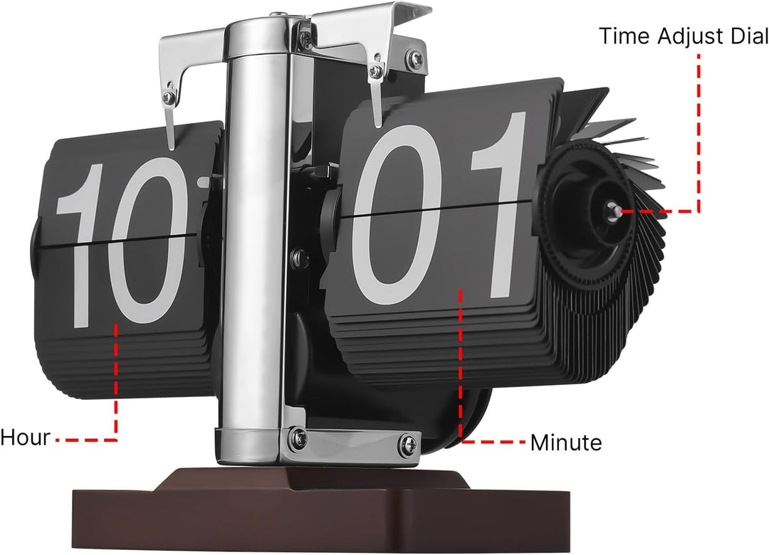 Irishom Retro-Flip-Uhr, Vintage-Tischuhr, Digitale Flip-Down-Uhr, Digitale Retro-Flip-Down-Uhr, klei