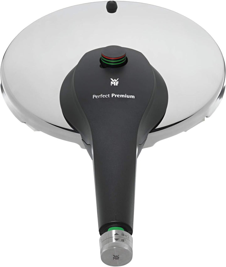 WMF Perfect Premium Schnellkochtopf Induktion 8,5l, Dampfkochtopf 22 cm, Nudeltopf Cromargan Edelsta