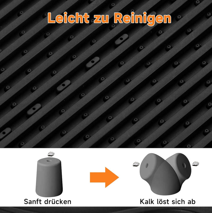 Ronvie Duschkopf Gross Φ140mm mit 3+1 Strahlarten, Wassersparender Hochdruck Sparduschkopf mit Druck