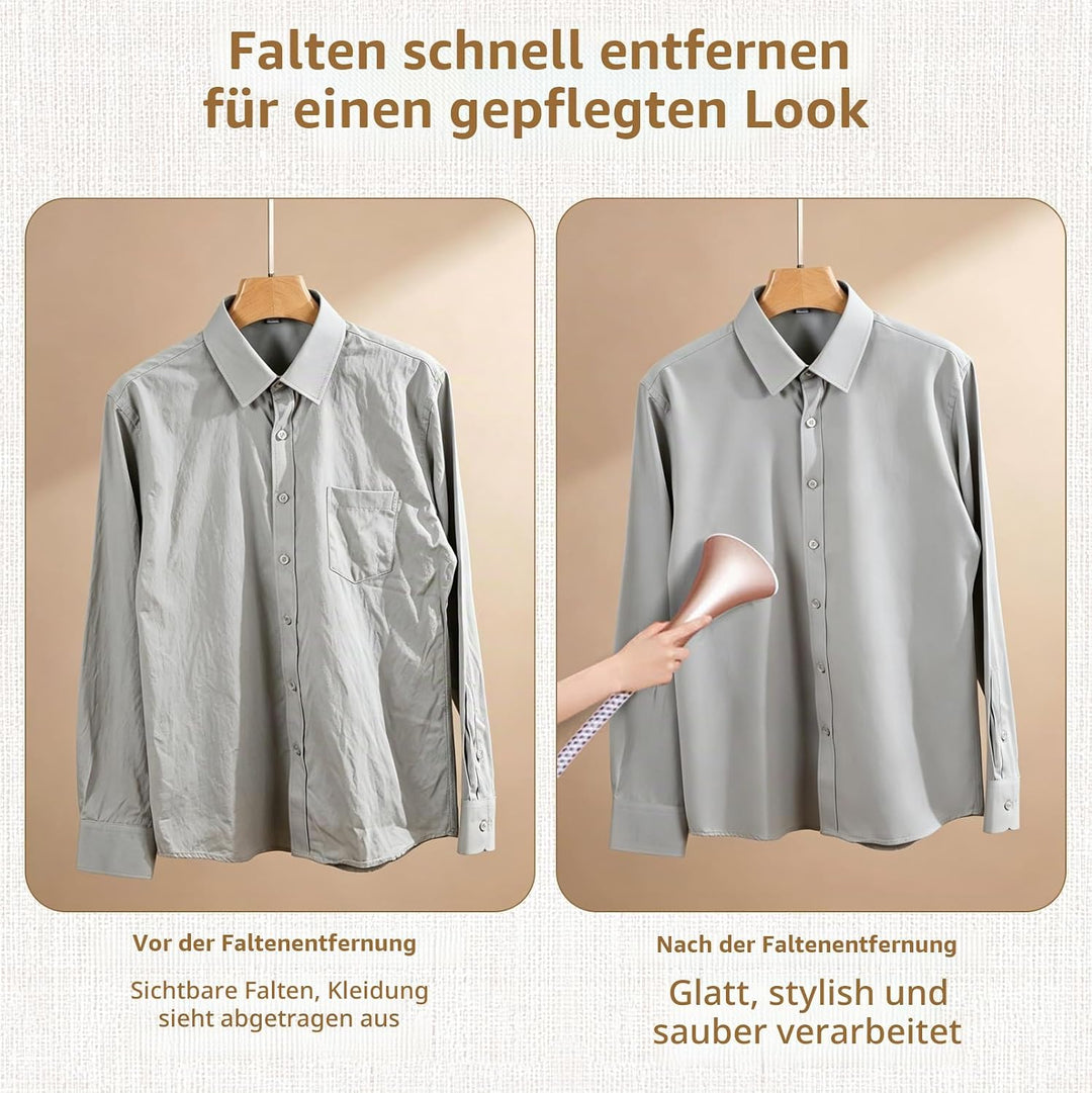 Dampfglätter Vertikaler Steamer, 2-in-1 Stand Dampfglätter mit Bügelbrett, 2000W Dampfbügelstation &amp;