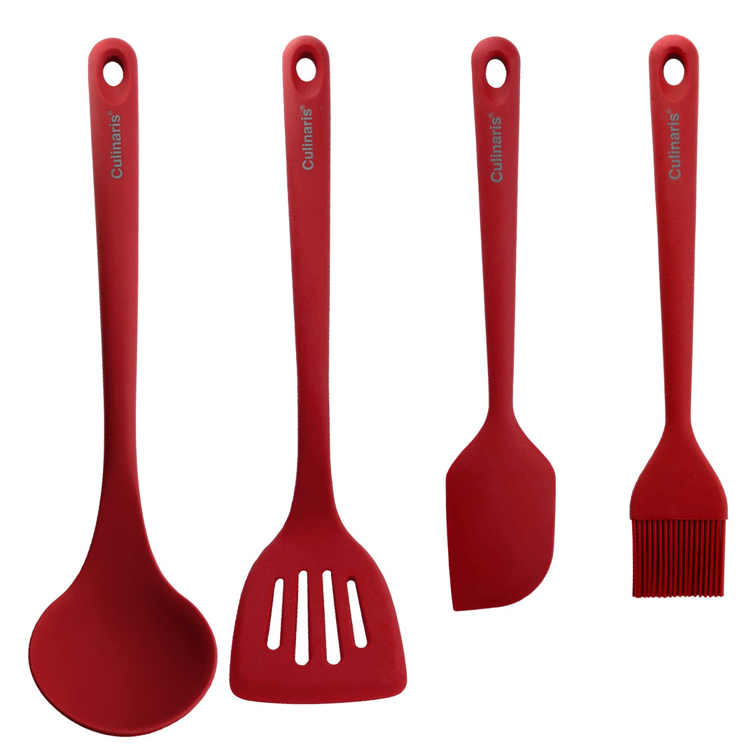Culinaris Silikon Küchenhelfer Set 4-Teilig • Silikontools zum Kochen BBQ Grillen servieren • BPA fr