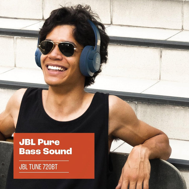 JBL Tune 720 BT Wireless Over-Ear-Kopfhörer – Mit JBL Pure Bass Sound, Bluetooth und leichtem, faltb