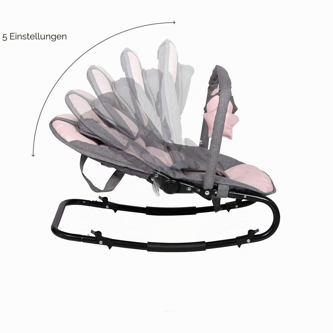 Little World Babywippe Starwing Grau - Rosa