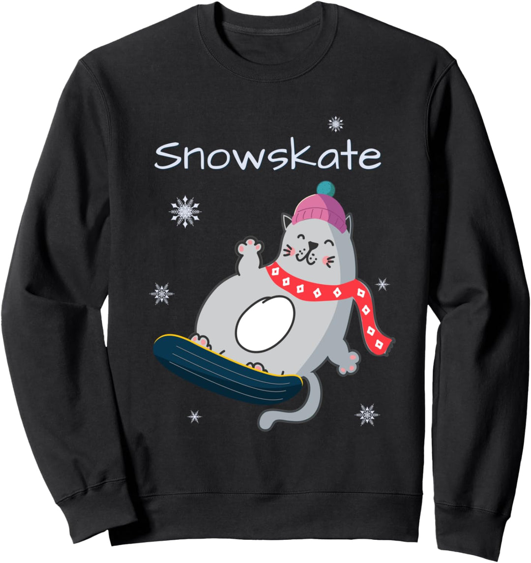 Snowskate Snowboard Skateboard Snow Skate Snowdeck Sweatshirt