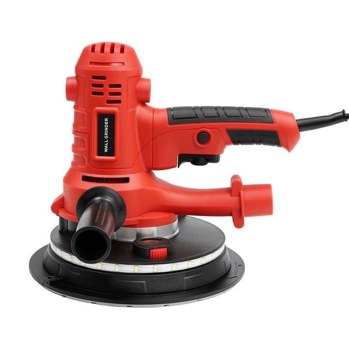 Trockenbauschleifer 800W Wandschleifer mit LED 1200-2500rpm 180mm | Variable Drehzahl &amp; Staubabsaugu