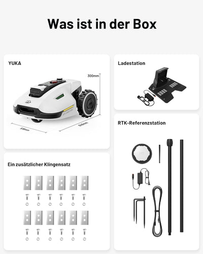 MAMMOTION YUKA 2000 Mähroboter ohne Begrenzungskabel, NetRTK+Vision, Keine RTK-Antenne erforderlich,
