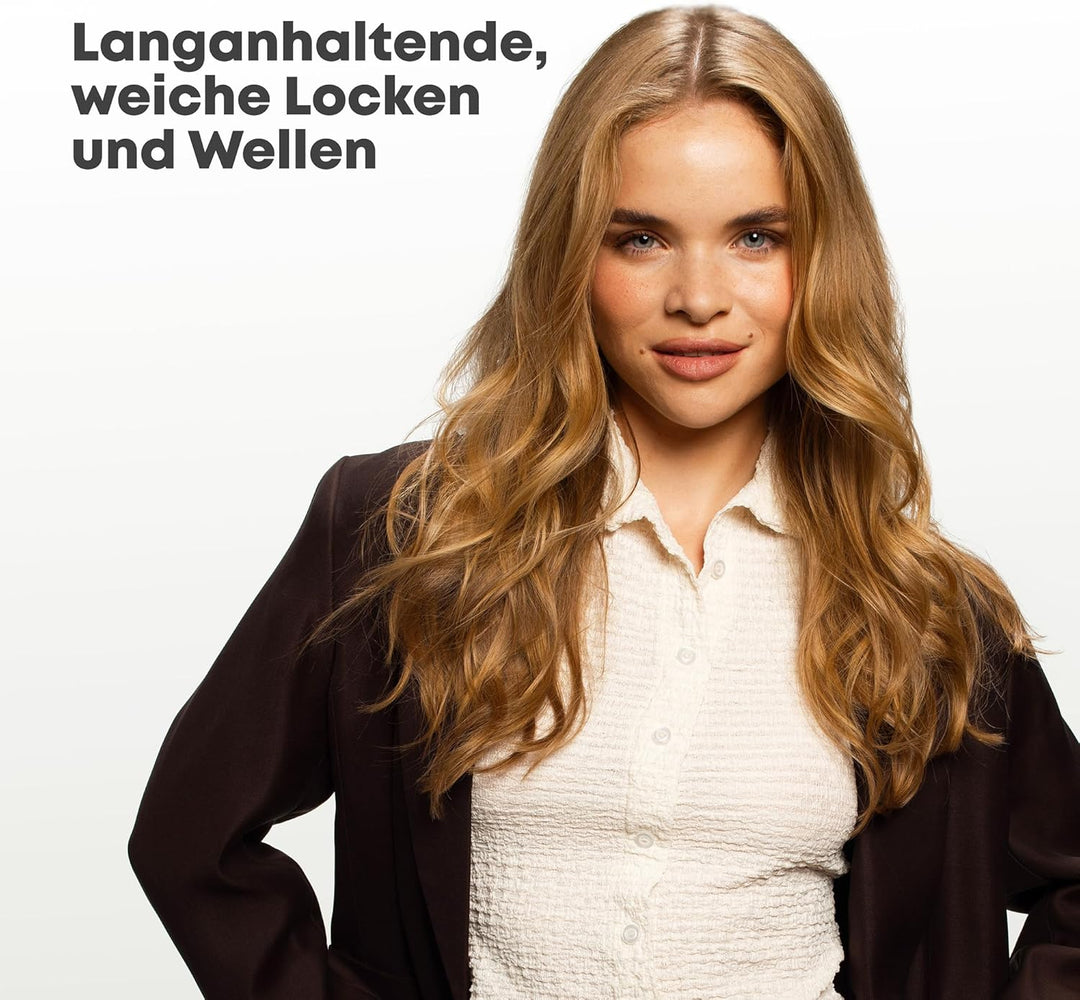 REVAMP Effortless Curls Extra Langer Lockenstab 32mm - Lockenstab lange Haare – Lockenstyler mit Arg