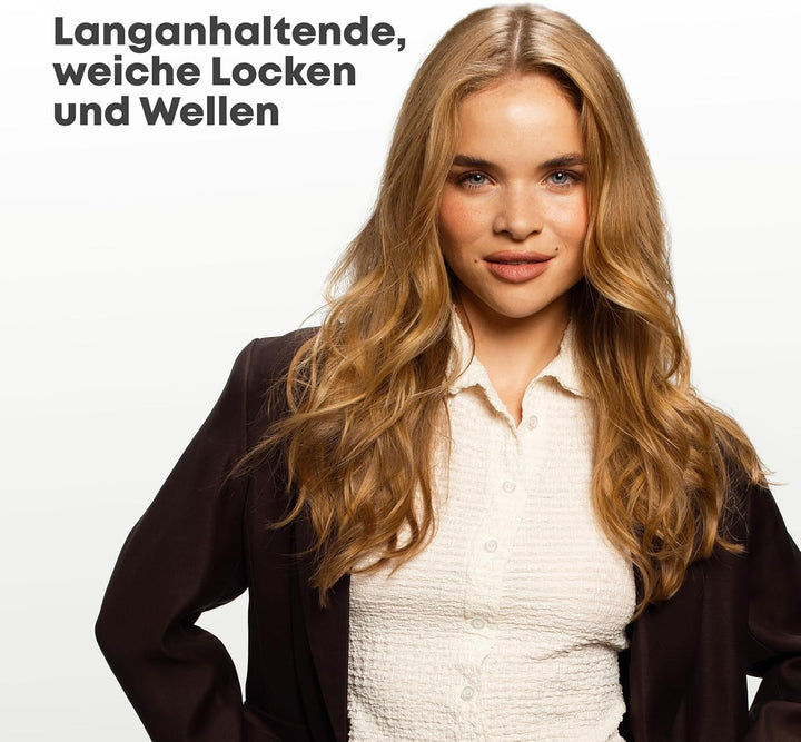 REVAMP Effortless Curls Extra Langer Lockenstab 32mm - Lockenstab lange Haare – Lockenstyler mit Arg