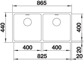 BLANCO ANDANO 400/400-IF | Edelstahl | Einbauart: Einbau von Oben & Flächenbündig | ohne Ablauffernb