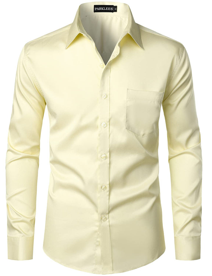 Parklees Herrenhemd, urban, modisch, Freizeit- und Businesshemd, schmale Passform, lange Ärmel, Knop