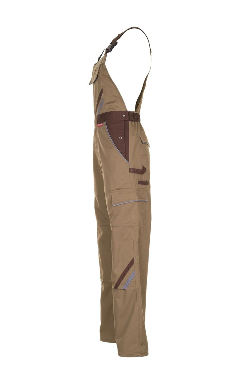 Planam Highline Herren Latzhose Khaki braun Zink Modell 2334 Grösse 56 khaki/braun/zink 56, khaki/br