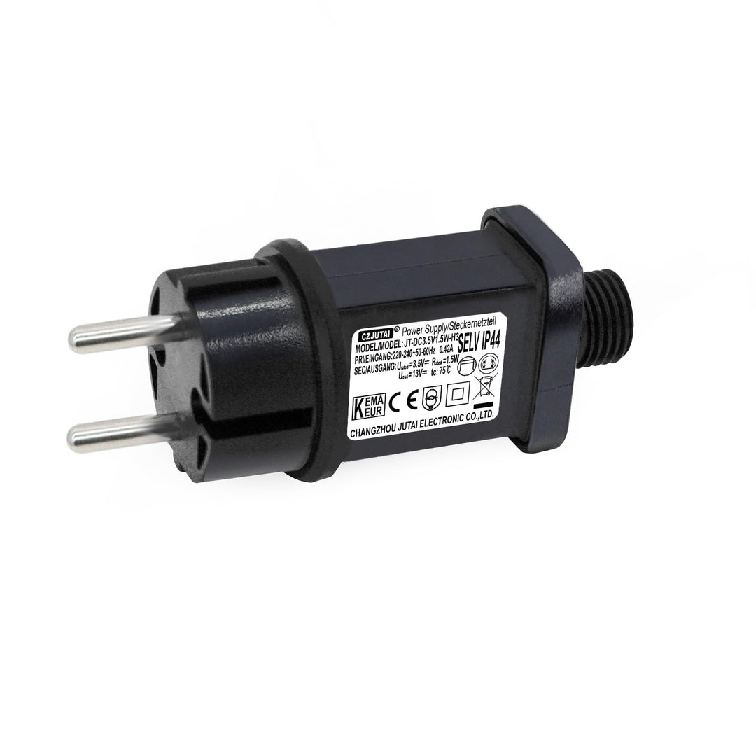 3,5 V 1,5 W LED-Transformator CZJUTAI IP44 Stromversorgung für Weihnachtsbeleuchtung mit Stecker – E