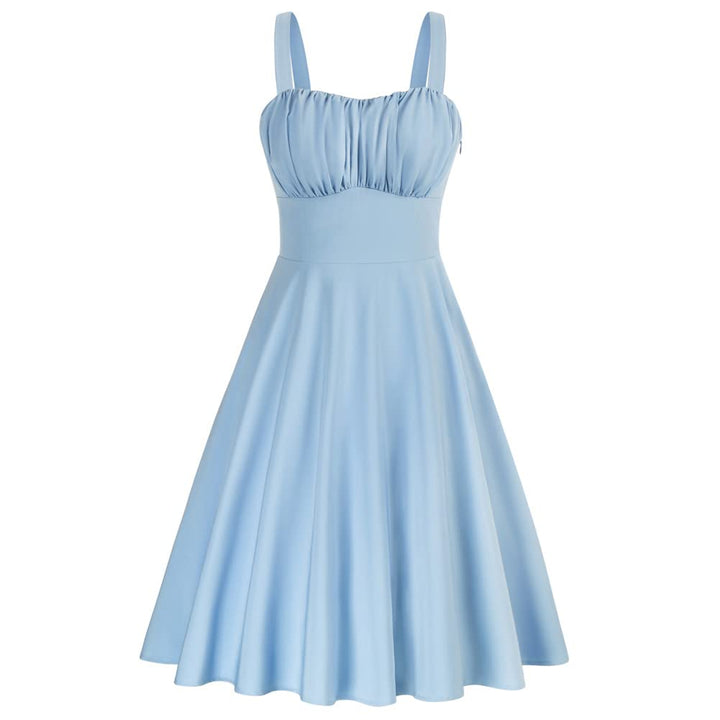 Belle Poque Damen Casual Cocktailkleid Sommerkleid Elegant Spaghetti Freizeitkleid A-Line Lang BP038