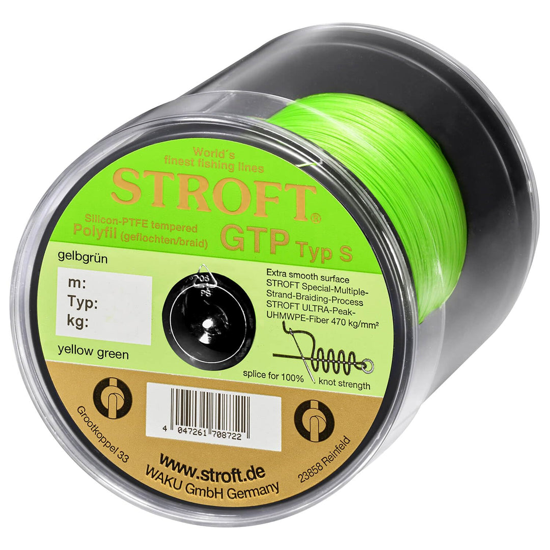 WAKU Schnur STROFT GTP Typ S Geflochtene 500m Gelbgrün S4-0,220mm-10kg