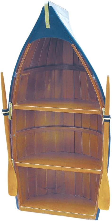 Boot-Regal Holz, teilweise bemalt, 3 Fächer, H: 60cm, B: 30cm, T: 18cm