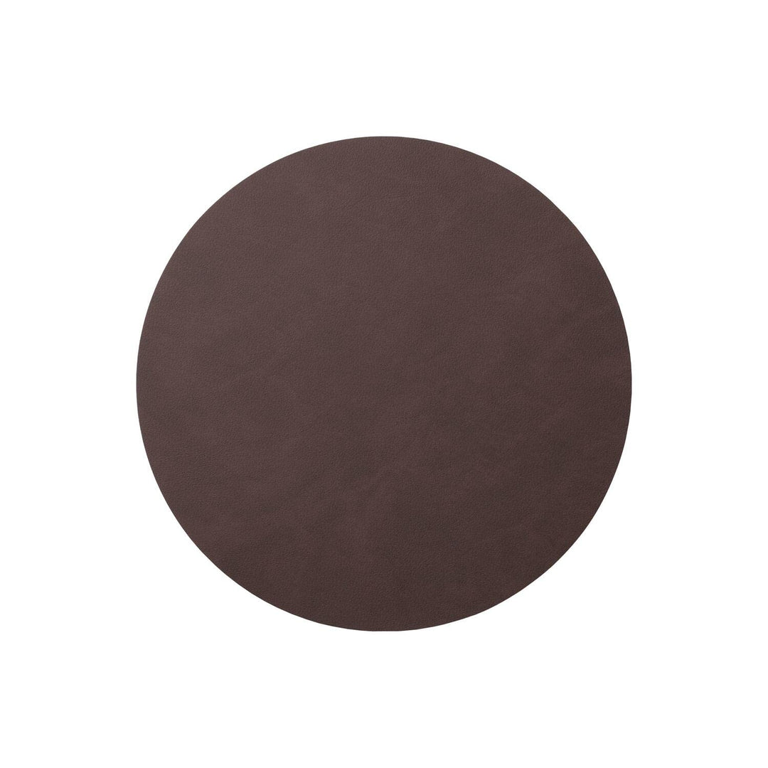 LindDNA Tischset Circle aus Recyceltem Leder in der Farbe Purple, Masse: 30cm x 30cm x 0,2cm, 983403