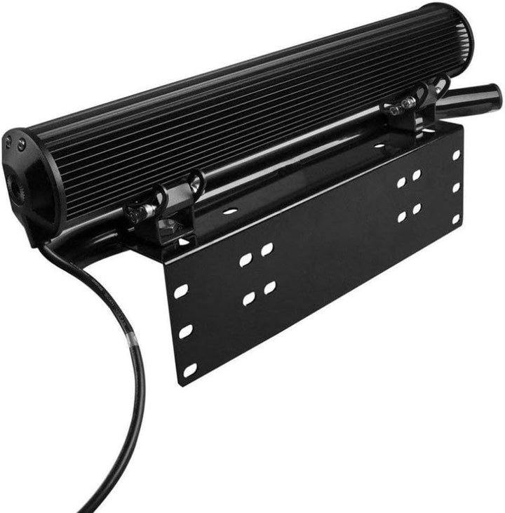 AUXTINGS Universal Aluminium LED Arbeitslichtleiste Kennzeichenhalter Nummernschildhalter für KFZ Tr