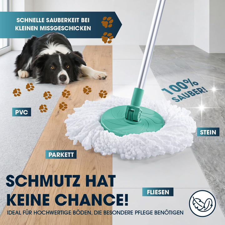 CLEANmaxx Power-Wischmopp mit Zwei-Kammer-Filtersystem | Designed in Deutschland - Schmutzwasser wir