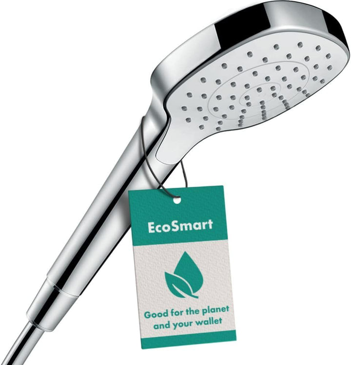 hansgrohe 26815400 Duschkopf Croma E, Duschbrause wassersparend, 1 Strahlart, Antikalk-Funktion, Wei