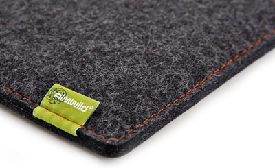 Almwild® Hülle iPad Pro 11" und 9.7", sowie iPad Air 4+5 10.9" und 9.7". Sleeve aus Filz in Schiefer