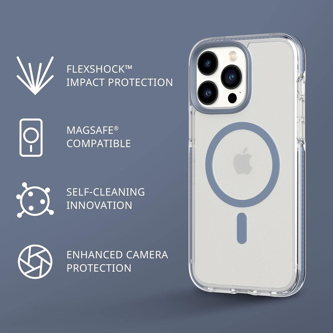 Tech 21 iPhone 14 Pro Max Evo Crystal Kompatibel mit MagSafe - Stossdämpfende & Kratzfeste Clear Pho