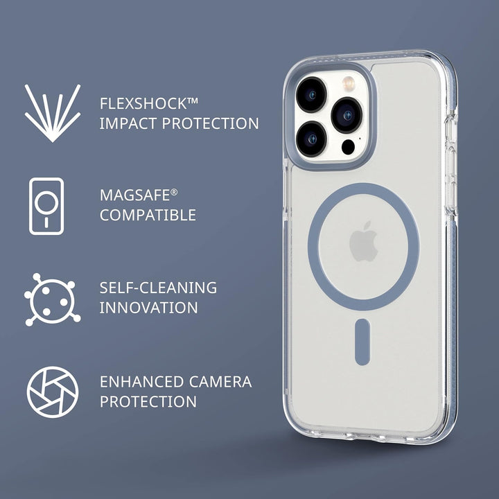 Tech 21 iPhone 14 Pro Max Evo Crystal Kompatibel mit MagSafe - Stossdämpfende & Kratzfeste Clear Pho