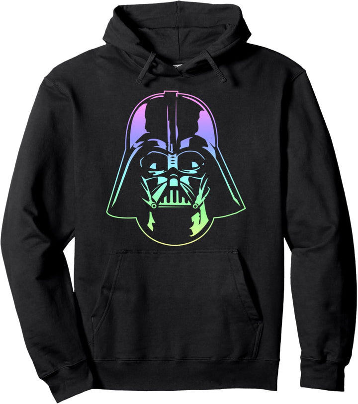 Star Wars Darth Vader Neon Gradient Helmet Portrait Pullover Hoodie