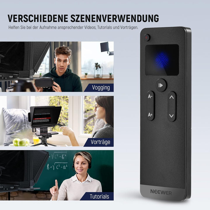 NEEWER RT113 Fernbedienung für NEEWER Teleprompter App, aktualisiert mit direkter Bluetooth Verbindu