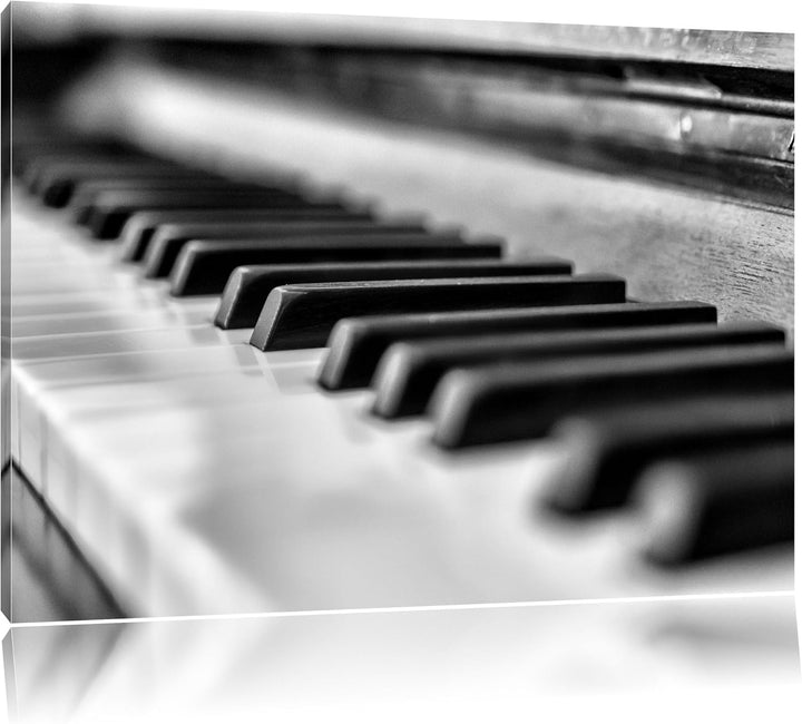 Pixxprint Elegantes Klavier als Leinwandbild/Grösse: 100x70 / Wandbild/Kunstdruck/fertig bespannt, 1