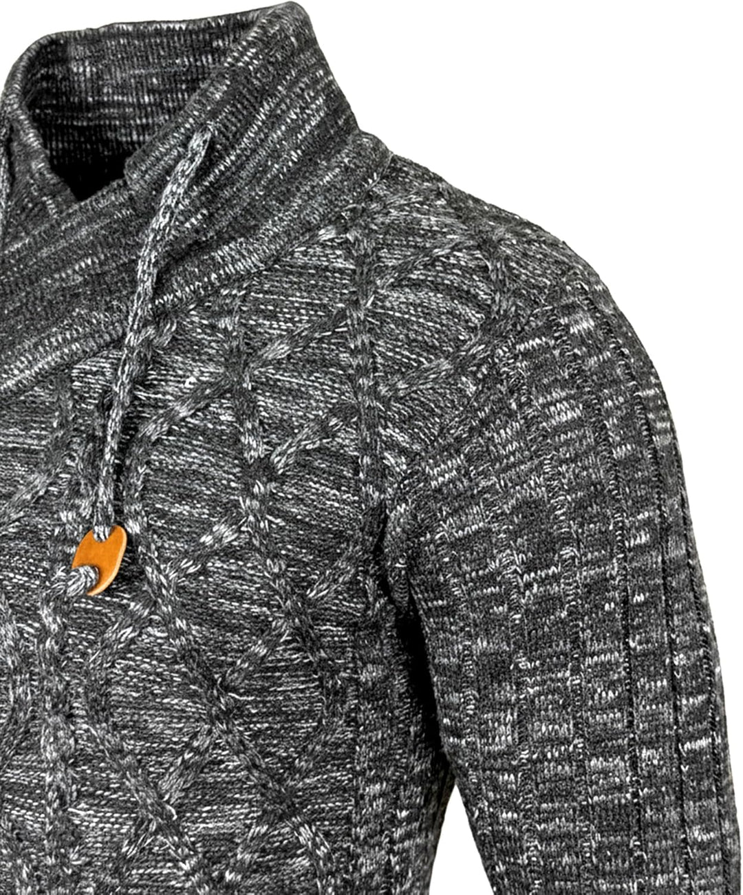 Subliminal Mode Herren-Pullover, Grobstrick, Stehkragen, Basic-Stil, Strickpullover, Winter, Rundhal