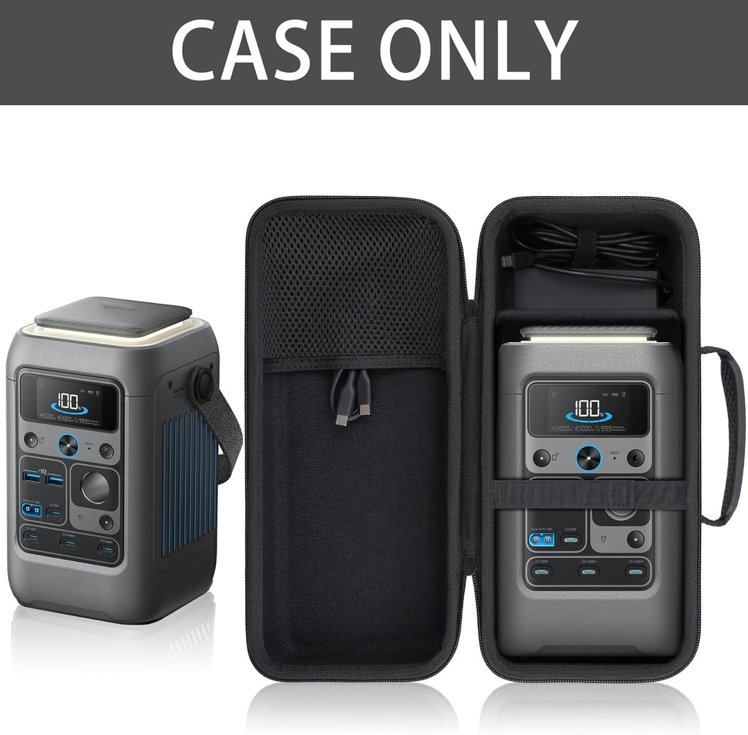 co2CREA Hart Reise Schutz Hülle Etui Tasche für Anker SOLIX C300 DC Powerbank Powerstation 300W Outd