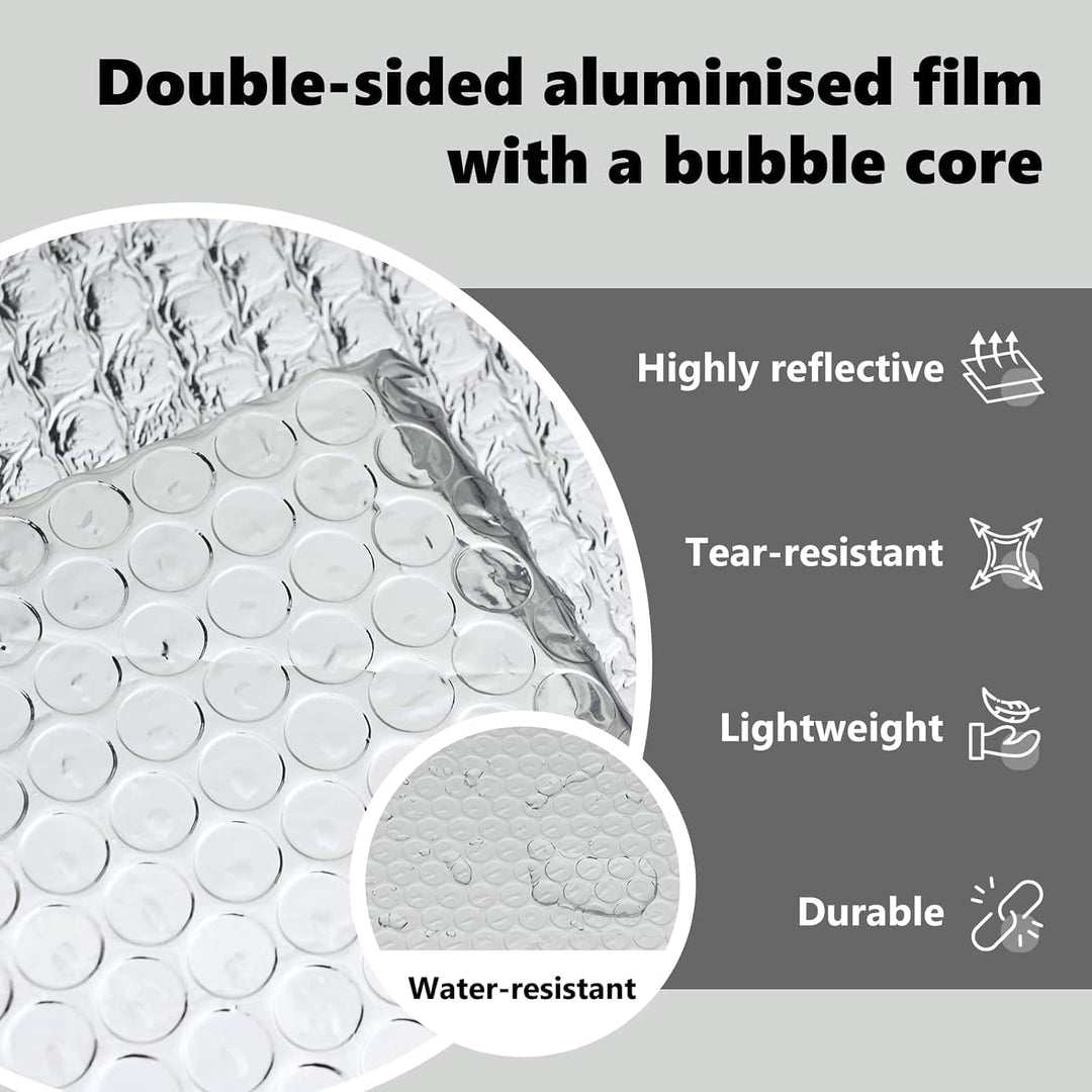 vidaXL Heizkörper-Reflektorfolie Silber 5 x 0,6 m Polyethylen | Hergestellt aus robustem Aluminium,