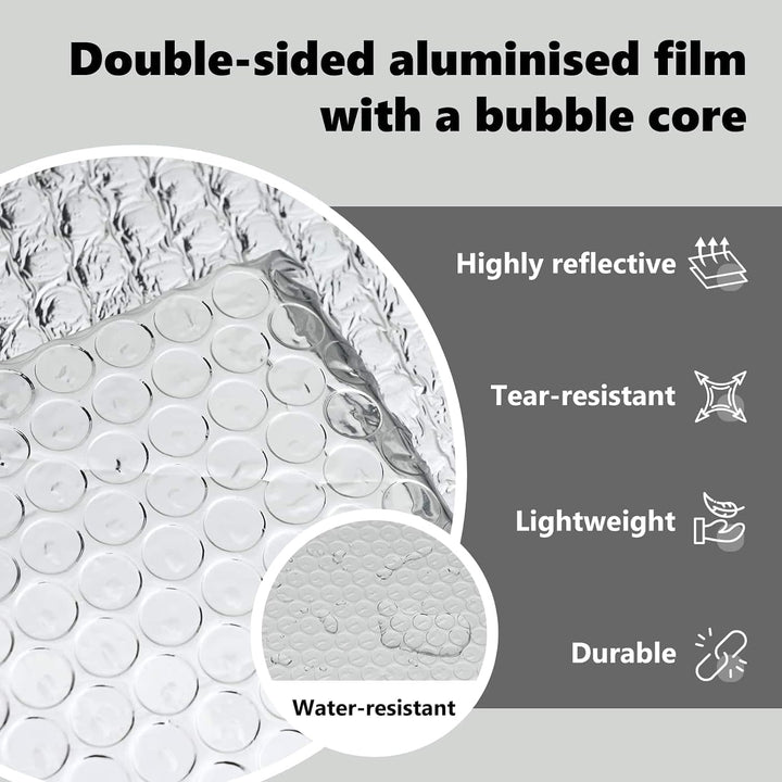 vidaXL Heizkörper-Reflektorfolie Silber 5 x 0,6 m Polyethylen | Hergestellt aus robustem Aluminium,
