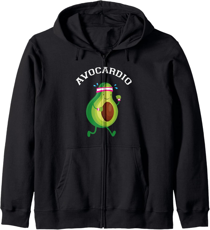 Avocardio Cardio Lauf Avocado Fitness Gym Workout Spruch Kapuzenjacke