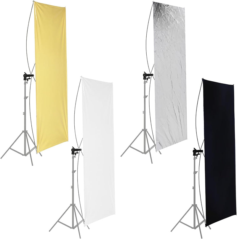 Neewer 90 x 180 cm Foto Studio Flat Panel Light Reflektor mit 360 Grad drehbar Halterung und Trageta