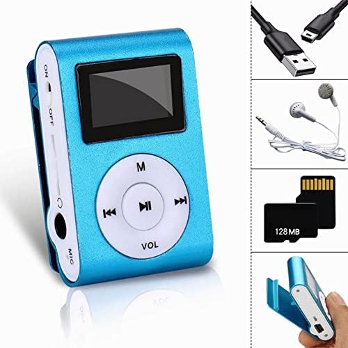 MP3 Player Tragbar, 128MB Musikplayer mit Metallgehäuse, FM Radio, für Schüler Studenten Sport Laufe