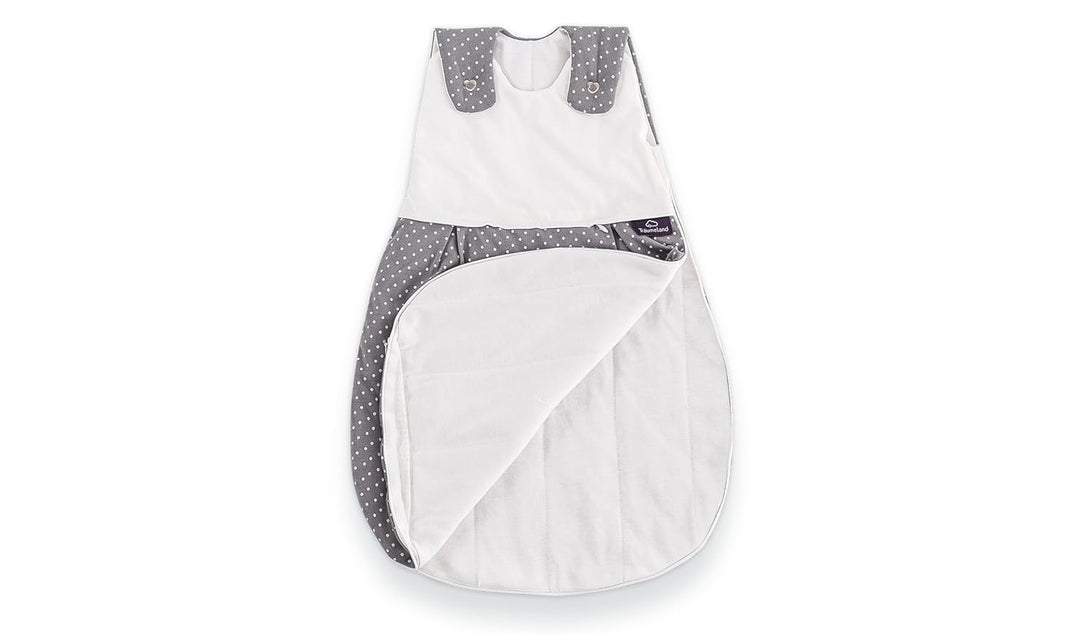 Träumeland S0100157 Babyschlafsack LIEBMICH 3 teilig Set Pünktchen grau, Grösse 80/86, mehrfarbig