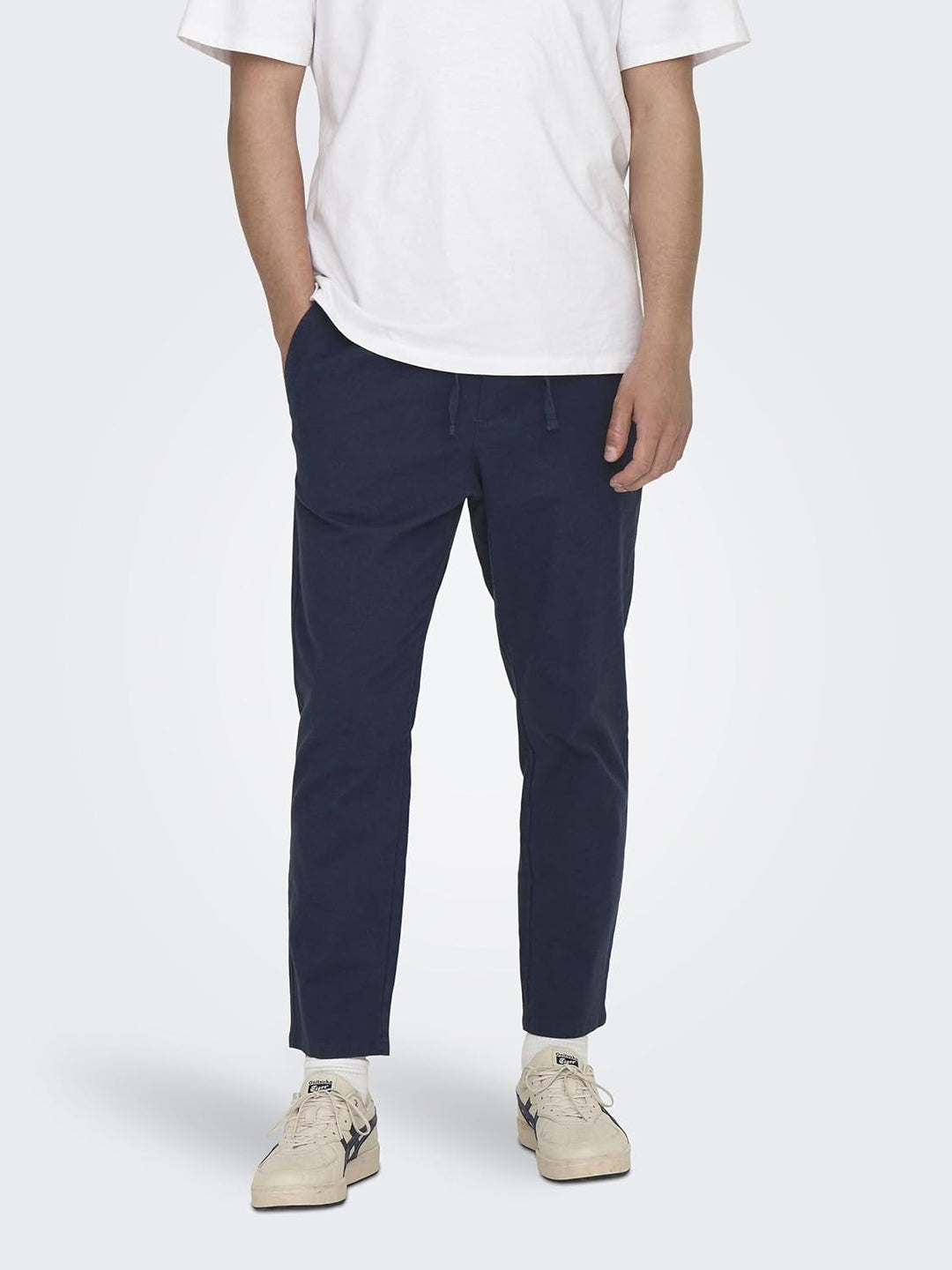 ONLY & SONS Male Jogginghose Verjüngt Mid Rise Hose XL Dark Navy, XL Dark Navy