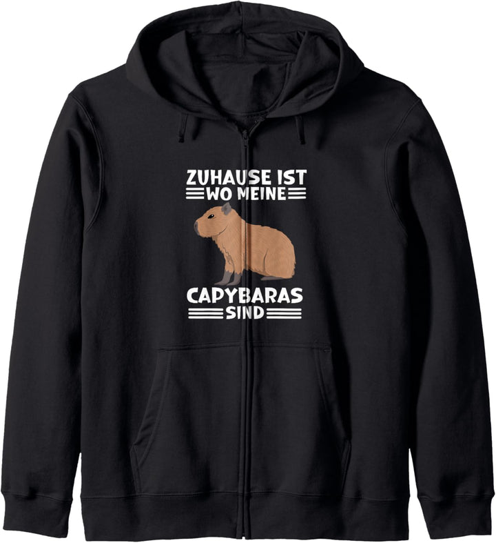 Lustiges Zuhause Ist Wo Meine Capybaras Sind Wasserschwein Kapuzenjacke
