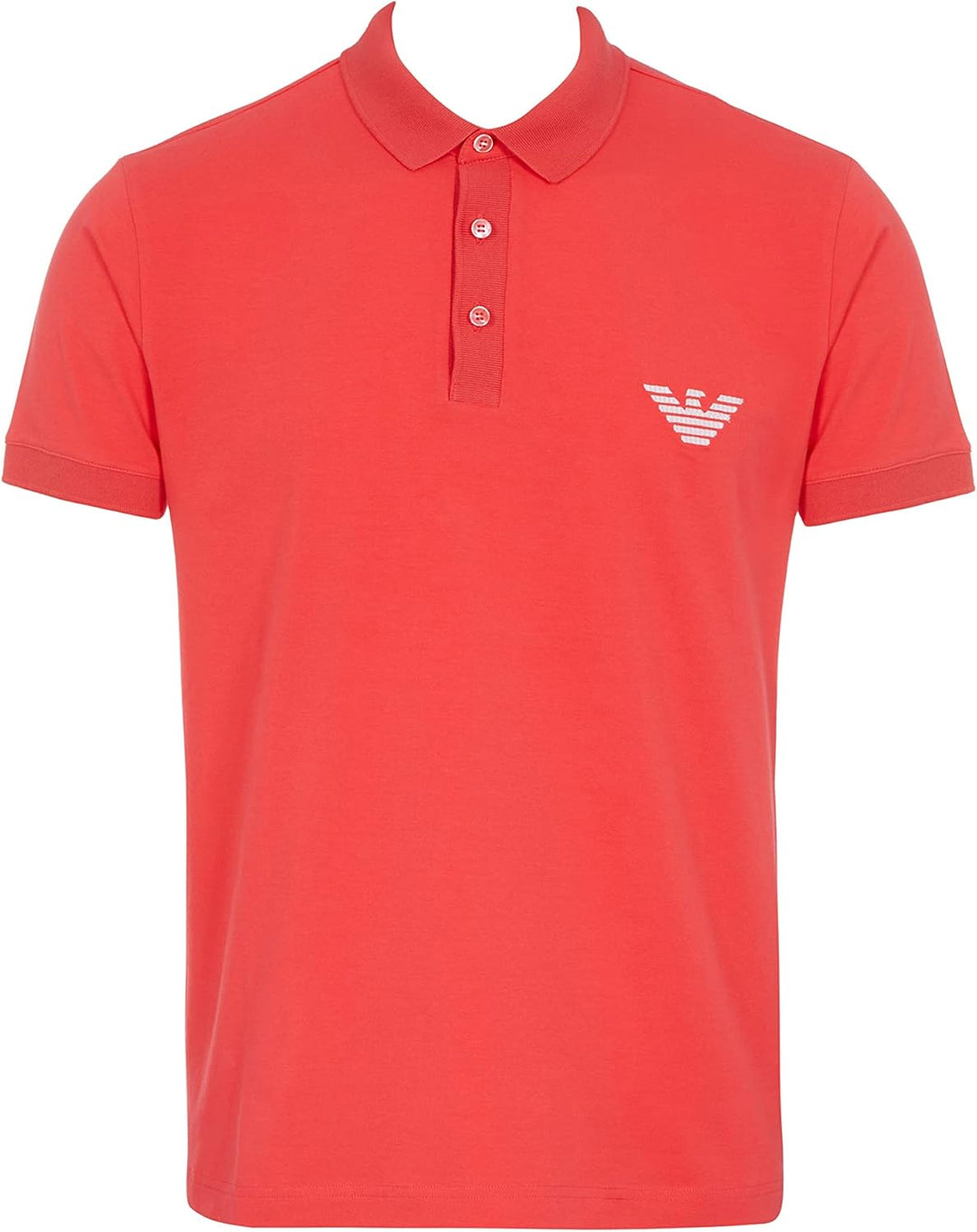 Emporio Armani Herren Men's Essential Short Sleeve Polo Shirt S Coral, S Coral
