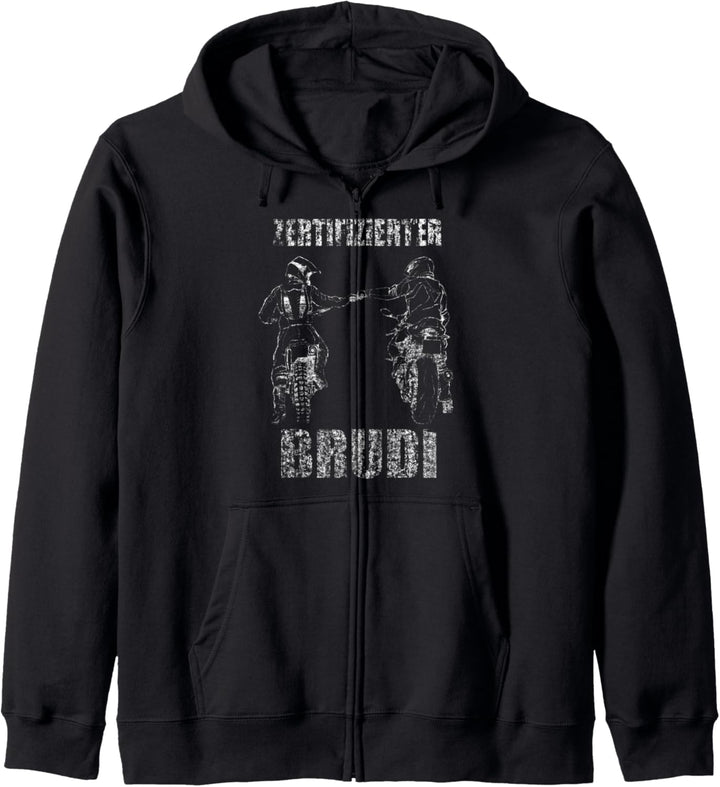 Motorrad Biker Brudi Bro Zertifizierter Brudi Geschenk Kapuzenjacke
