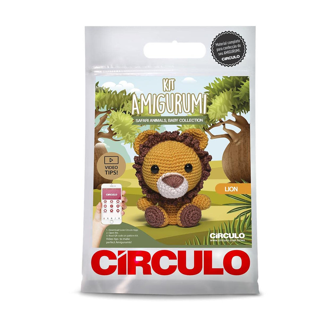 CÍRCULO Amigurumi Häkelset - Safari - Alles enthalten Einfache Anleitung - Häkelset für Anfänger - H