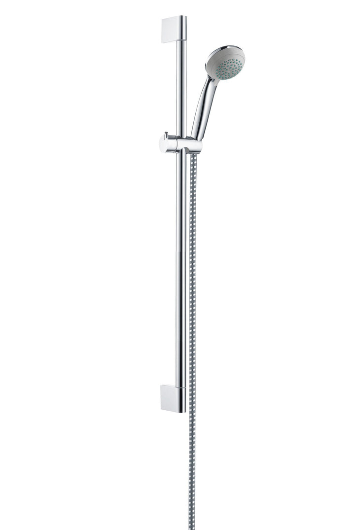 hansgrohe Crometta 85 wassersparendes Duschset 0,65m, Chrom 1 wassersparende Strahlart ohne Seifensc
