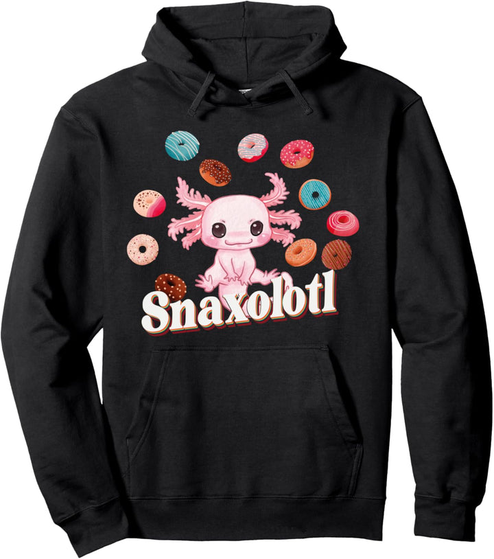 Süsses Axolotl Lover Snaxolotl Kawaii Pastell Goth Donuts Pullover Hoodie