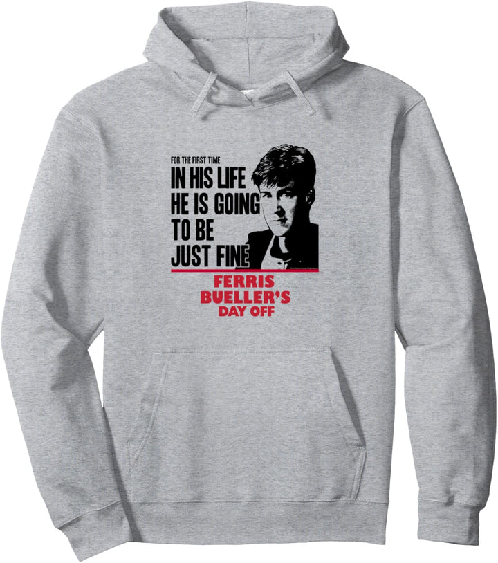 Ferris Bueller's Day Off Cameron Frye Just Fine Pullover Hoodie