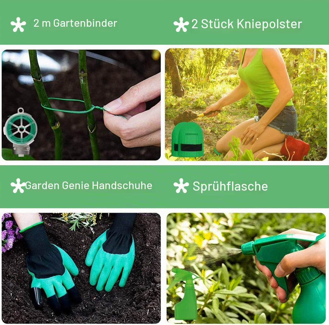 DEWINNER Gartenwerkzeug-Set, Handwerkzeug-Geschenkset, Aussentür, Garten, Umpflanzen, Gabel für Gärt